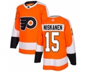 Men's Flyers #15 Matt Niskanen Orange Home Authentic Stitched Hockey Jersey