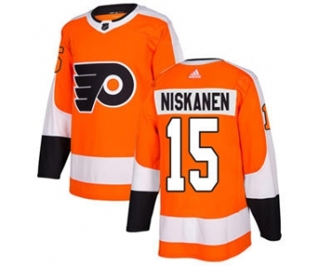 Men's Flyers #15 Matt Niskanen Orange Home Authentic Stitched Hockey Jersey