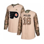 Men's Flyers #18 Tyler Pitlick Camo Authentic 2017 Veterans Day Stitched Hockey Jersey