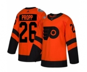 Men's Flyers #26 Brian Propp Orange 2019 Stadium Series Stitched Hockey Jersey