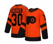 Men's Flyers #30 Michal Neuvirth Orange 2019 Stadium Series Stitched Hockey Jersey