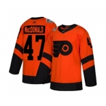 Men's Flyers #47 Andrew MacDonald Orange 2019 Stadium Series Stitched Hockey Jersey