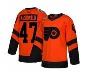 Men's Flyers #47 Andrew MacDonald Orange 2019 Stadium Series Stitched Hockey Jersey