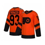 Men's Flyers #93 Jakub Voracek Orange 2019 Stadium Series Stitched Hockey Jersey