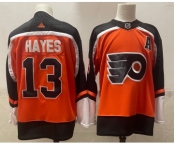 Men's Philadelphia Flyers #13 Kevin Hayes Orange Adidas 2020-21 Stitched NHL Jersey