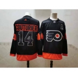 Men's Philadelphia Flyers #14 Sean Couturier Black Adidas 2020-21 Stitched NHL Jersey