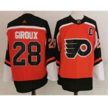 Men's Philadelphia Flyers #28 Claude Giroux Orange Adidas 2020-21 Stitched NHL Jersey