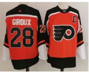 Men's Philadelphia Flyers #28 Claude Giroux Orange Adidas 2020-21 Stitched NHL Jersey