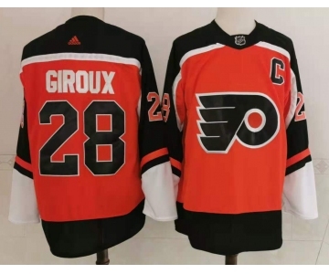 Men's Philadelphia Flyers #28 Claude Giroux Orange Adidas 2020-21 Stitched NHL Jersey