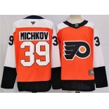 Men's Philadelphia Flyers #39 Matvei Michkov Orange 2024 Stitched Jersey