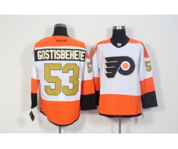 Men's Philadelphia Flyers #53 Shayne Gostisbehere White 3rd Stitched NHL Jersey