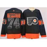 Men's Philadelphia Flyers #74 Owen Tippett Black Alternate Authentic Jersey