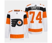 Men's Philadelphia Flyers #74 Owen Tippett White 2024 Stadium Series Stitched Jersey