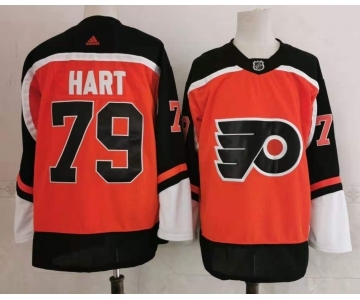 Men's Philadelphia Flyers #79 Carter Hart Orange Adidas 2020-21 Stitched NHL Jersey