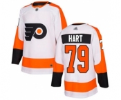 Men's Philadelphia Flyers #79 Carter Hart White Road Stitched Hockey Jersey