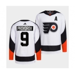 Men's Philadelphia Flyers #9 Ivan Provorov White 2022 Reverse Retro Stitched Jersey