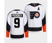 Men's Philadelphia Flyers #9 Ivan Provorov White 2022 Reverse Retro Stitched Jersey