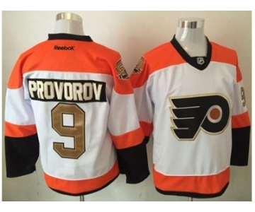 Men's Philadelphia Flyers #9 Ivan Provorov White 3rd Stitched NHL Jersey