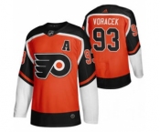 Men's Philadelphia Flyers #93 Jakub Voracek Orange 2020-21 Reverse Retro Alternate Hockey Jersey