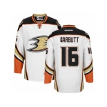 Men's Reebok Anaheim Ducks #16 Ryan Garbutt Premier White Away NHL Jersey