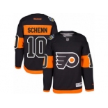 Men's Reebok Philadelphia Flyers #10 Brayden Schenn Authentic Black 2017 Stadium Series NHL Jersey