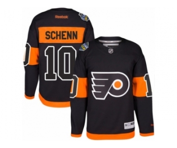 Men's Reebok Philadelphia Flyers #10 Brayden Schenn Authentic Black 2017 Stadium Series NHL Jersey