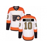 Men's Reebok Philadelphia Flyers #10 Brayden Schenn Authentic White 3rd NHL Jersey