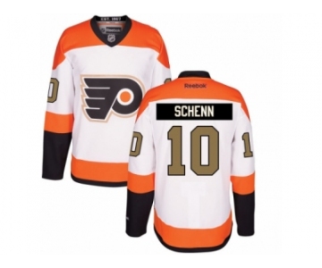 Men's Reebok Philadelphia Flyers #10 Brayden Schenn Authentic White 3rd NHL Jersey