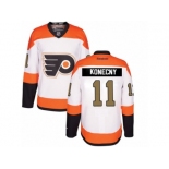 Men's Reebok Philadelphia Flyers #11 Travis Konecny Authentic White 3rd NHL Jersey