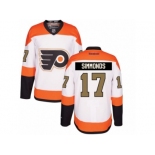 Men's Reebok Philadelphia Flyers #17 Wayne Simmonds Authentic White 3rd NHL Jersey