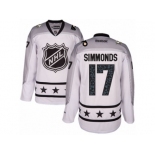 Men's Reebok Philadelphia Flyers #17 Wayne Simmonds Authentic White Metropolitan Division 2017 All-Star NHL Jersey