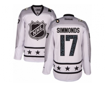 Men's Reebok Philadelphia Flyers #17 Wayne Simmonds Authentic White Metropolitan Division 2017 All-Star NHL Jersey