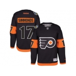 Men's Reebok Philadelphia Flyers #17 Wayne Simmonds Black 2017 Stadium Series Stitched NHL Jersey