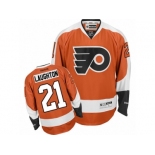 Men's Reebok Philadelphia Flyers #21 Scott Laughton Authentic Orange Home NHL Jersey