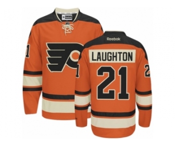 Men's Reebok Philadelphia Flyers #21 Scott Laughton Authentic Orange New Third NHL Jersey