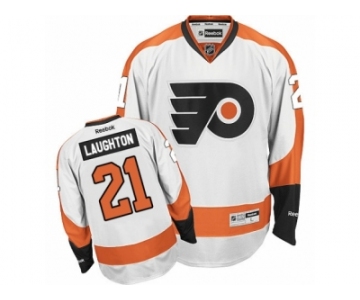 Men's Reebok Philadelphia Flyers #21 Scott Laughton Authentic White Away NHL Jersey