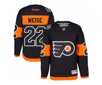 Men's Reebok Philadelphia Flyers #22 Dale Weise Authentic Black 2017 Stadium Series NHL Jersey