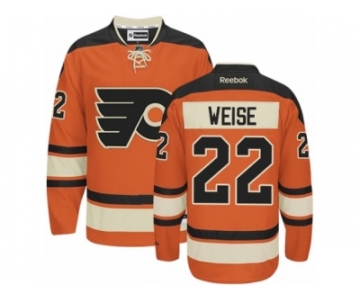 Men's Reebok Philadelphia Flyers #22 Dale Weise Authentic Orange New Third NHL Jersey