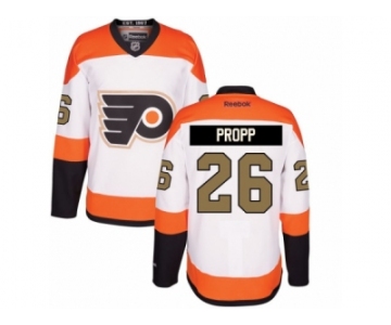 Men's Reebok Philadelphia Flyers #26 Brian Propp Authentic White 3rd NHL Jersey