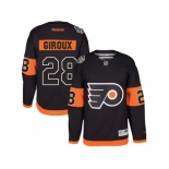 Men's Reebok Philadelphia Flyers #28 Claude Giroux Black 2017 Stadium Series Stitched NHL Jersey