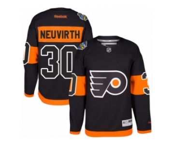 Men's Reebok Philadelphia Flyers #30 Michal Neuvirth Authentic Black 2017 Stadium Series NHL Jersey