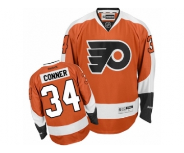 Men's Reebok Philadelphia Flyers #34 Chris Conner Authentic Orange Home NHL Jersey