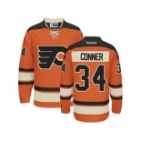 Men's Reebok Philadelphia Flyers #34 Chris Conner Authentic Orange New Third NHL Jersey