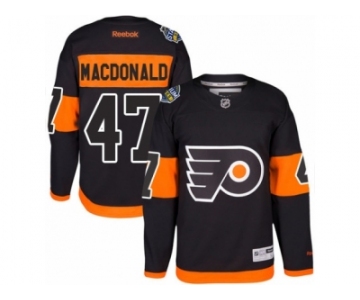 Men's Reebok Philadelphia Flyers #47 Andrew MacDonald Authentic Black 2017 Stadium Series NHL Jersey