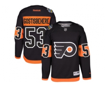 Men's Reebok Philadelphia Flyers #53 Shayne Gostisbehere Black 2017 Stadium Series Stitched NHL Jersey