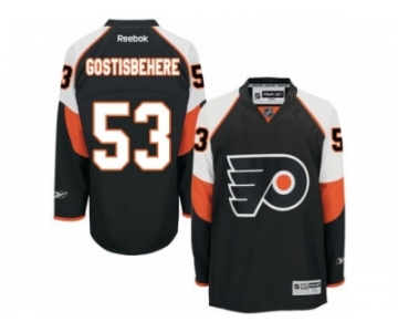 Men's Reebok Philadelphia Flyers #53 Shayne Gostisbehere Premier Black Third NHL Jersey