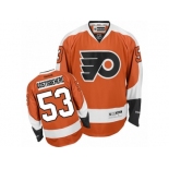 Men's Reebok Philadelphia Flyers #53 Shayne Gostisbehere Premier Orange Home NHL Jersey