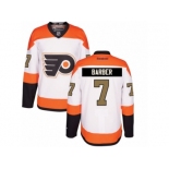 Men's Reebok Philadelphia Flyers #7 Bill Barber Authentic White 3rd NHL Jersey