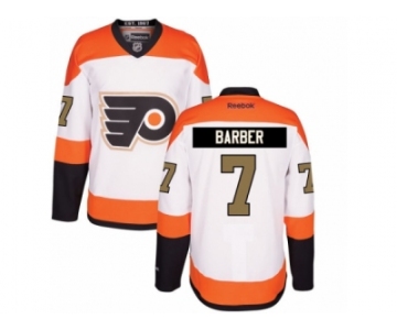 Men's Reebok Philadelphia Flyers #7 Bill Barber Authentic White 3rd NHL Jersey