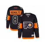 Men's Reebok Philadelphia Flyers #8 Dave Schultz Authentic Black 2017 Stadium Series NHL Jersey